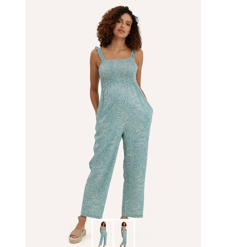 NWT - Small Nom Maternity green floral jumper